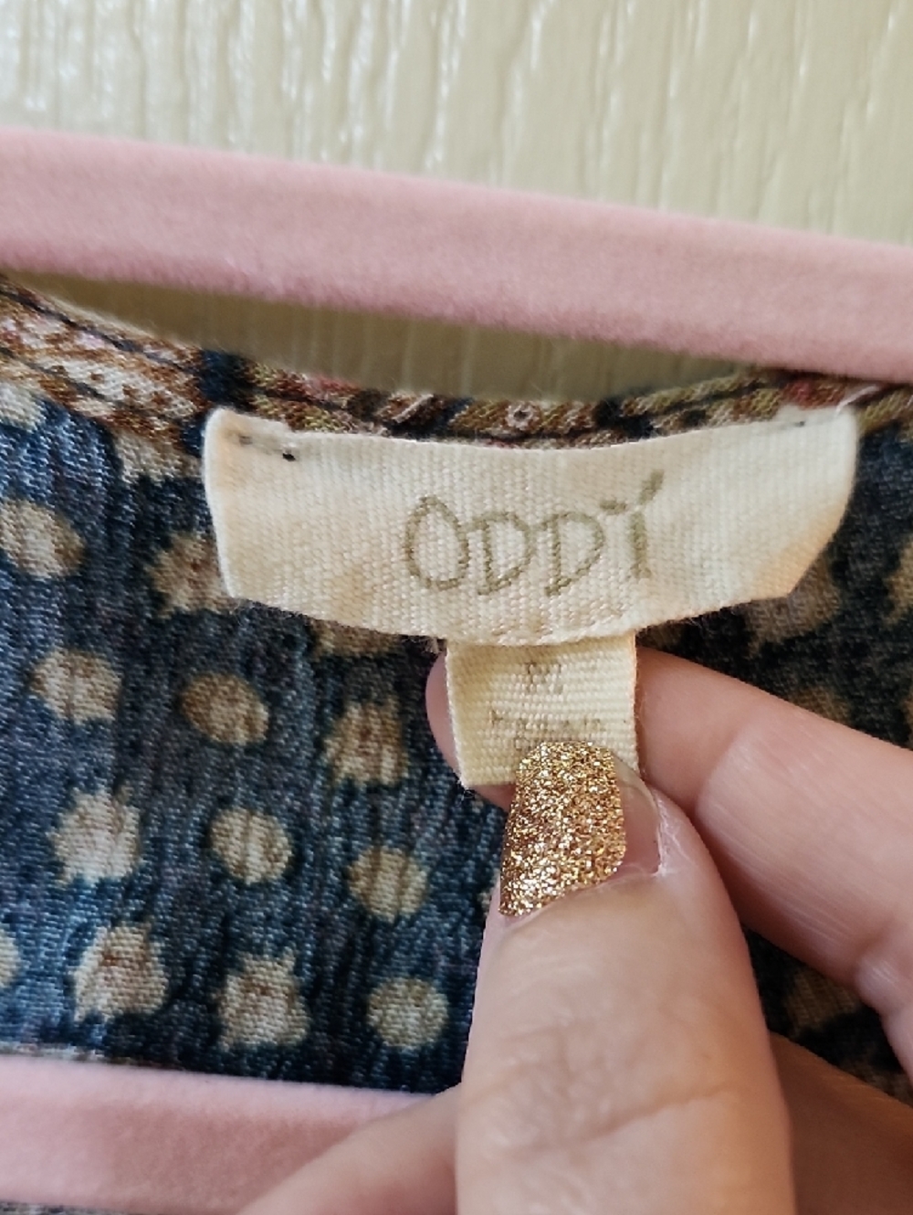 ODDY FAUX PATCHWORK WRAP DRESS - Picture 2 of 4